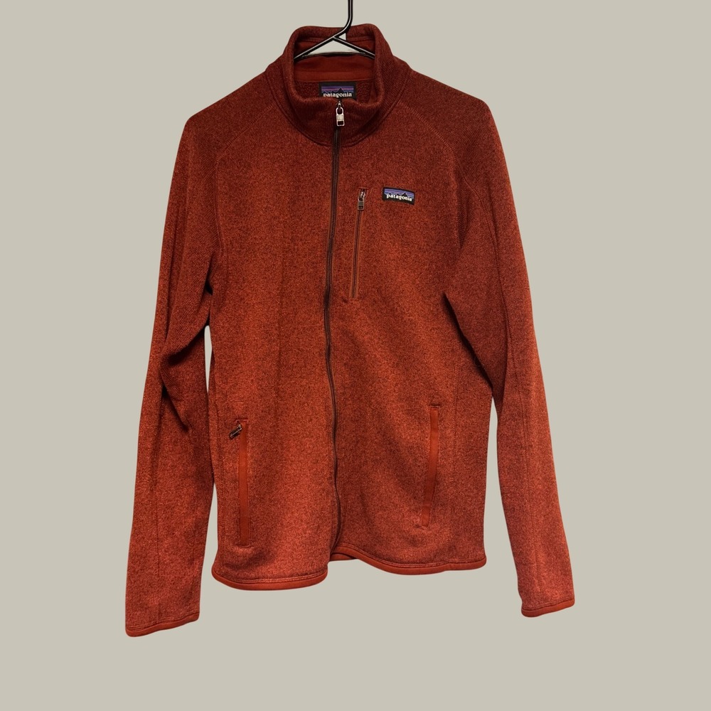 Patagonia Better Sweater Full Zip Fleece Jacket Mens Medium Burnt Orange Rust